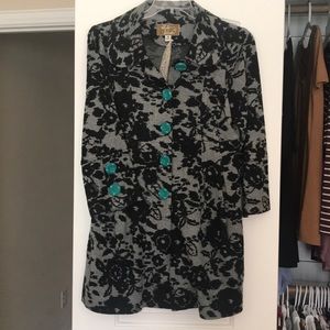 Black and gray light winter coat